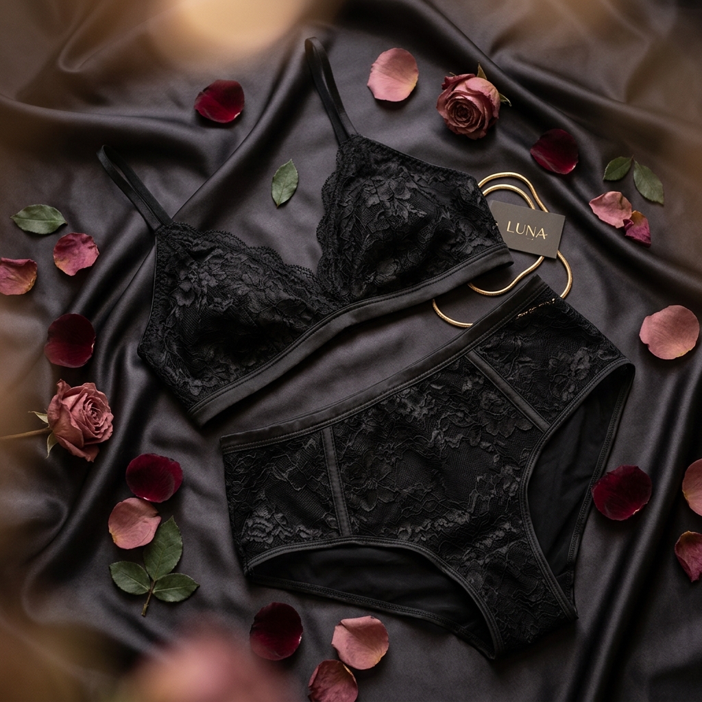 Conjunto Lingerie Rendada Luxo